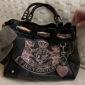 Juicy Couture Black and Pink Satchel